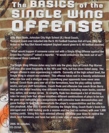(Rental)-The Basics Of The Single Wing Offense Mike Rude